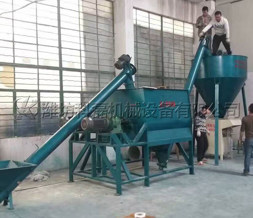 山東東營客戶(hù)膩子粉生産線(xiàn)實拍 第1張