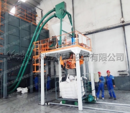 河北管鏈輸(shū)送機、噸袋包裝(zhuang)機使用實拍