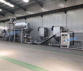 襄阳用裕(yù)橡胶制造(zao)有限公司(si)拆包輸送(sòng)包裝碼垛(duǒ)生産線客(ke)戶現場實(shi)拍